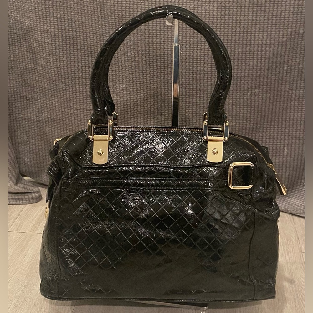 NWOT Rebecca Minkoff Quilted Black Patent Leather Satchel